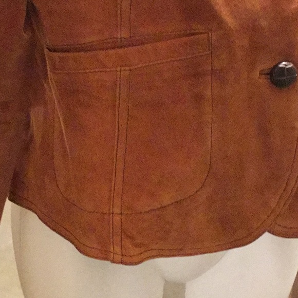 COPY - Burnt Orange Leather Jacket - Picture 4 of 8